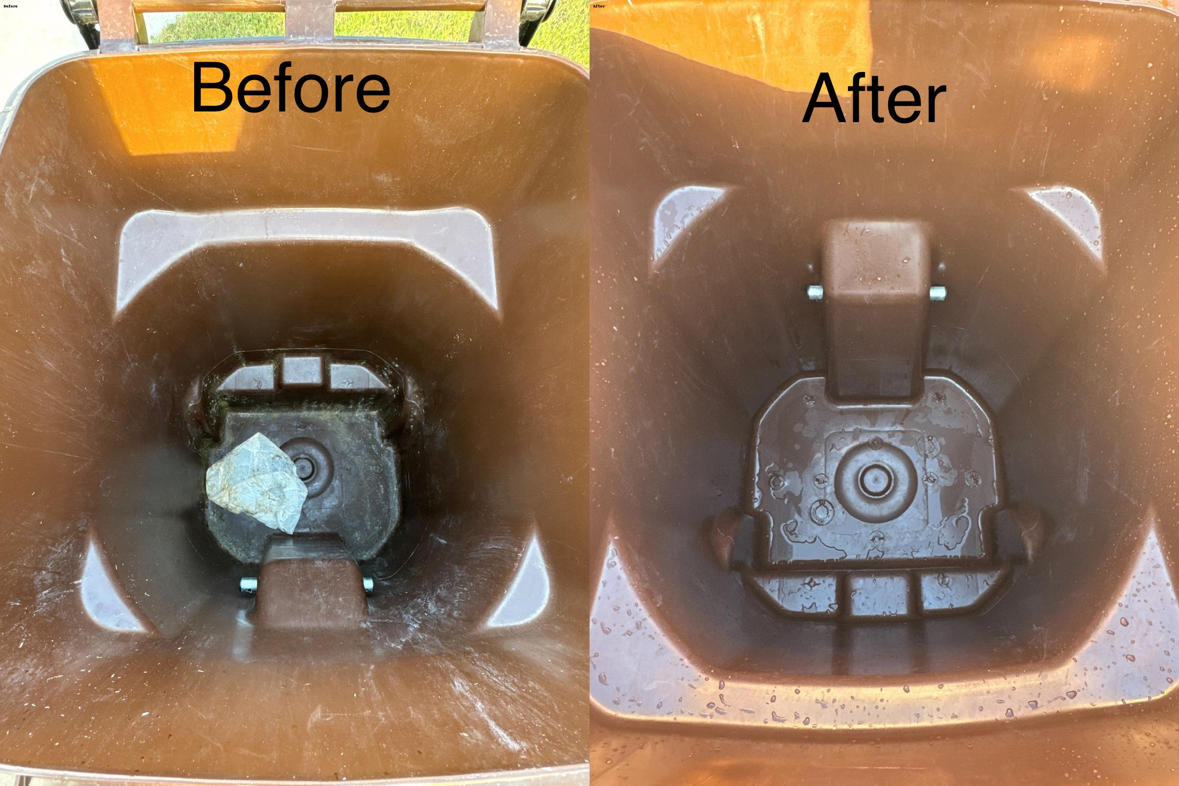 Professional cleaning services San Antonio - power washing and bin cleaning results